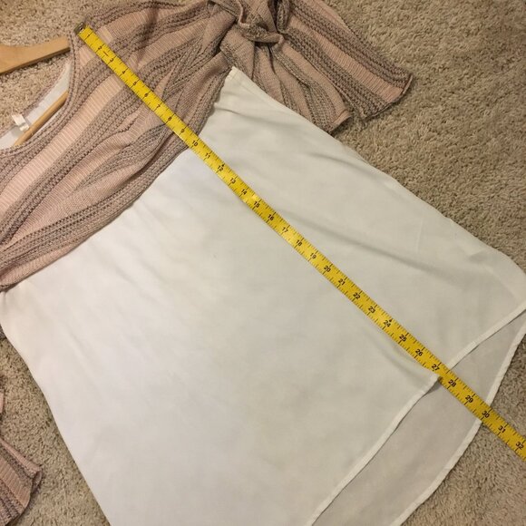 Key To My Heart Bilayer Striped Knit Wrap Back Top + Undertop U.S.A Made - Picture 14 of 15